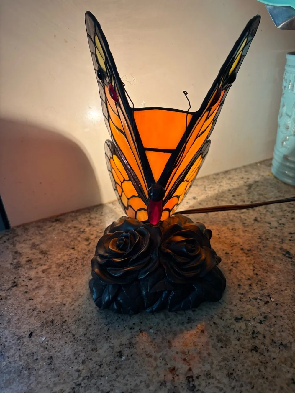 Stained Glass Butterfly Lamp